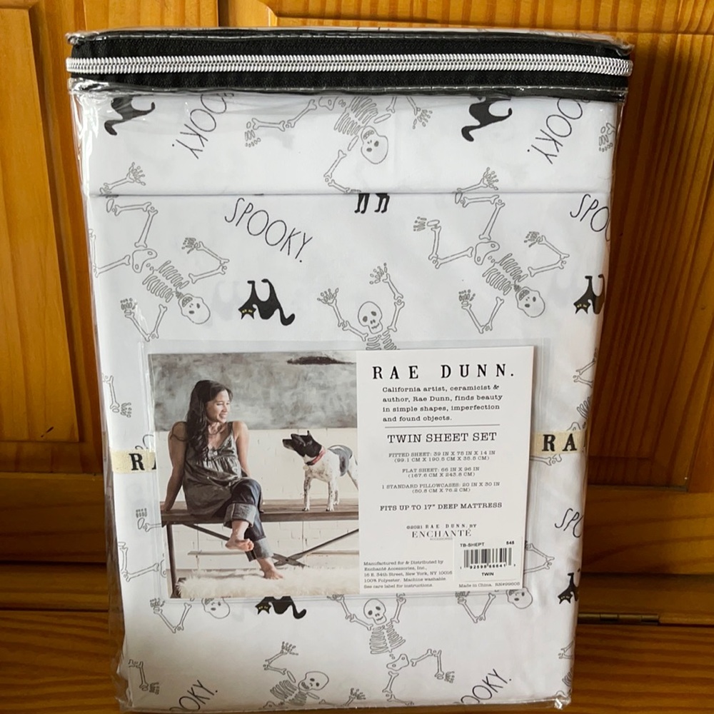 Rae Dunn - SPOOKY - twin sheet set